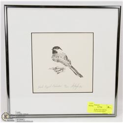 FRAMED & MATTED LIMITED EDITION CHICKADEE PRINT