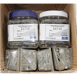CASE OF ASSORTED COMMERCIAL SCREWS WOOD FINISHING