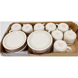 ELEGANCE BAVARIAN BROWN STONEWARE DISH SET