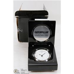 NEW IN BOX CATERPILLAR QUARTZ DESK CLOCK.