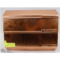 VINTAGE COPPER KITCHENWARE DISPENSER.
