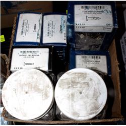 FLAT OF ASSORTED GRIP-RITE FASTENERS / SCREWS