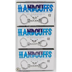 LOT OF THREE HANDCUFFS WITH KEYS