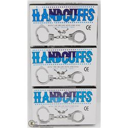 LOT OF THREE HANDCUFFS WITH KEYS