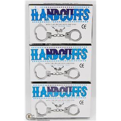 LOT OF THREE HANDCUFFS WITH KEYS