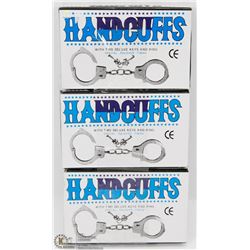 LOT OF THREE HANDCUFFS WITH KEYS