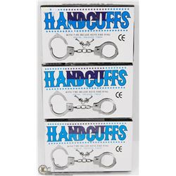 LOT OF THREE HANDCUFFS WITH KEYS