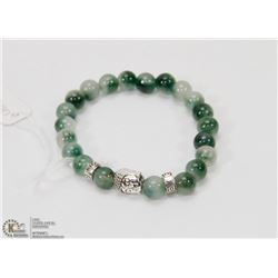 #39-NATURAL CHALCEDONY BEAD BRACELET