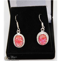 #59-AUSTRALIA FIRE OPAL GEMSTONE EARRINGS