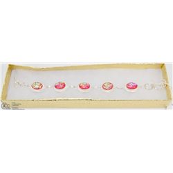 #58-AUSTRALIA FIRE OPAL GEMSTONE BRACELET