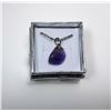 Image 1 : 5)  AMETHYST PENDANT ON 16" CHAIN
