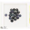 Image 1 : 11) GENUINE BLUE SAPPHIRES, ROUNDS, APPROX 5 CTS