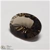 Image 1 : 80) SMOKY QUARTZ, OPTIC CUT, OVAL, APPROX 8 CTS