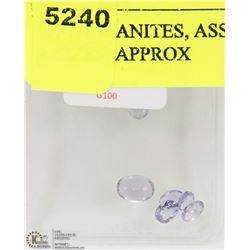 40) TANZANITES, ASSORTED SHAPES & SIZES, APPROX