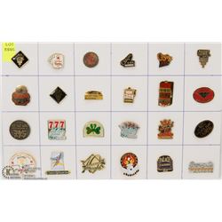 SHEET OF 24 CASINO PINS