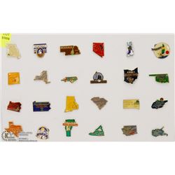 SHEET OF 24 USA STATES PINS