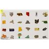 Image 1 : SHEET OF 24 USA STATES PINS