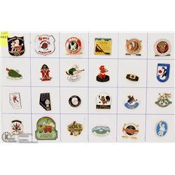 SHEET OF 24 OLD TIMERS HOCKEY PINS