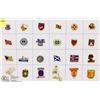 Image 1 : SHEET OF 24 WORLD PINS