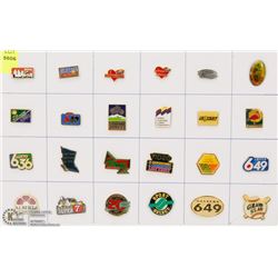 SHEET OF 24 LOTTERIES PINS