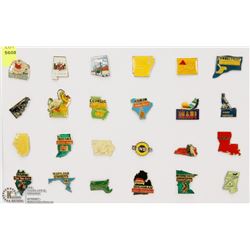 SHEET OF 24 USA STATE PINS
