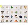 Image 1 : SHEET OF 24 BASEBALL PINS