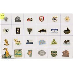 SHEET OF 24 FISH AND GAME PINS