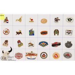 SHEET OF 24 COWBOYS/ RODEO PINS