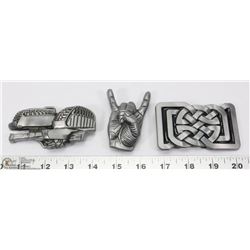 LOT OF THREE NEW BELT BUCKLES