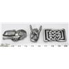 Image 1 : LOT OF THREE NEW BELT BUCKLES