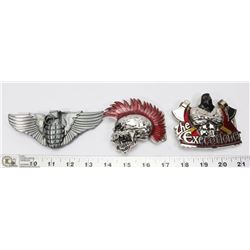 LOT OF THREE NEW BELT BUCKLES