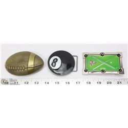 LOT OF THREE NEW BELT BUCKLES