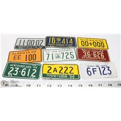 LOT OF 9 REPLICA 1954 BICYCLE LICENCE PLATES