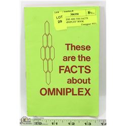 RARE "THESE ARE THE FACTS ABOUT OMNIPLEX" BOOK