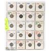 Image 1 : SHEET OF 1936-1945 CANADIAN NICKELS