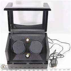 EXECUTIVE ENCASED WATCH WINDER WITH GLASS DISPLAY