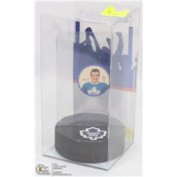 DAVE KEON SHIRRIFF 1961-62 COIN & PUCK HOLDER.