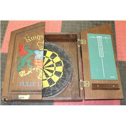 DART BOARD IN CABINET
