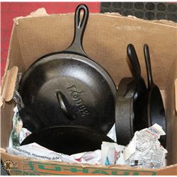LODGE CAST IRON POTS AND PANS SET