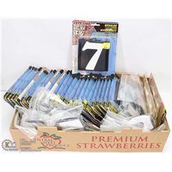 BOX OF MODULAR HOUSE LETTERS AND NUMBERS