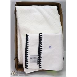 NEW 2PC 100% COTTON BLANCA TOWEL SET