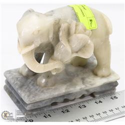 CARVED STONE ELEPHANT