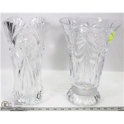 LOT OF 2 CRYSTAL VASES