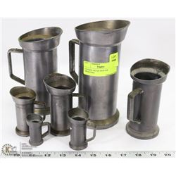 ANTIQUE SET OF PEWTER MEASURES