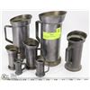 Image 1 : ANTIQUE SET OF PEWTER MEASURES