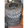 Image 1 : SET OF 4  ASSORTED  ATV TIRES.