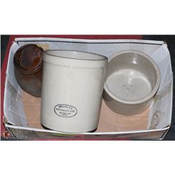 BOX OF ASSORTED 1 GALLON, 1/2 GALLON  AND SMALL