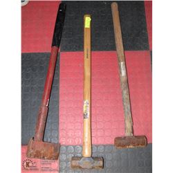 LOT OF 3 SLEDGE HAMMERS