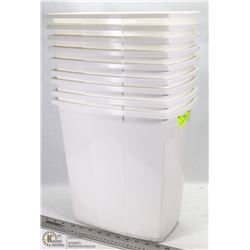 LOT OF 9 PLASTIC WASTE BASKETS