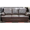 Image 2 : NEW BROWN LEATHERETTE WITH NAILHEAD ACCENT 87"